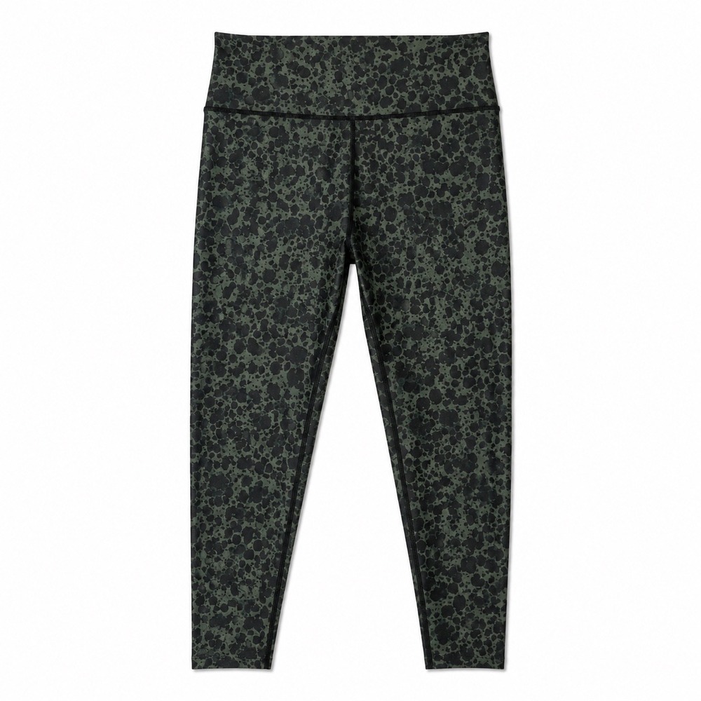 Sage Collective Leopard Print Leggings Small Green Black High Rise - Picture 1 of 6